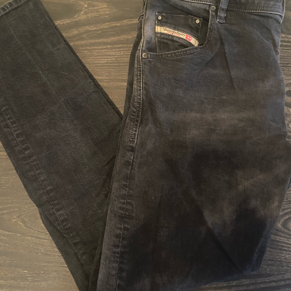 Black distressed Diesel Jeans